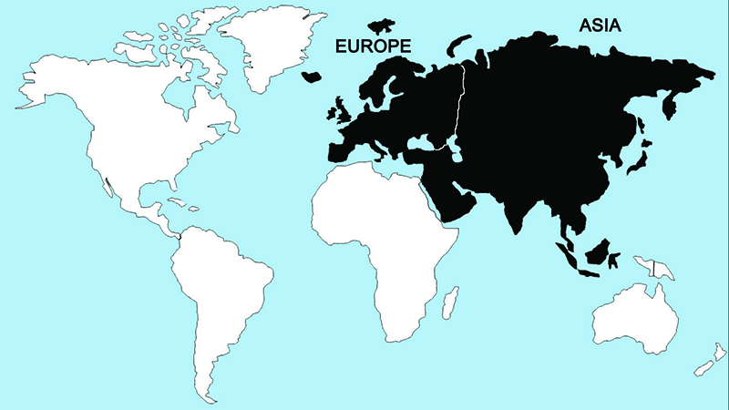 Asia and Europe