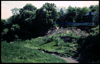 Urban Earth Slump in Omaha, Nebraska near 106th and Pacific Streets.
