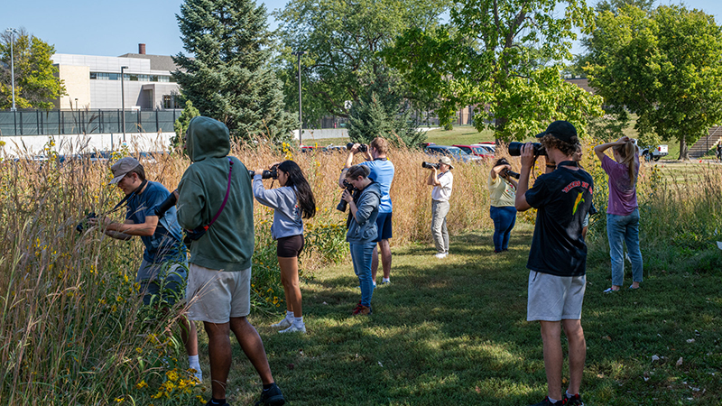 NRES 260 Class on prairie