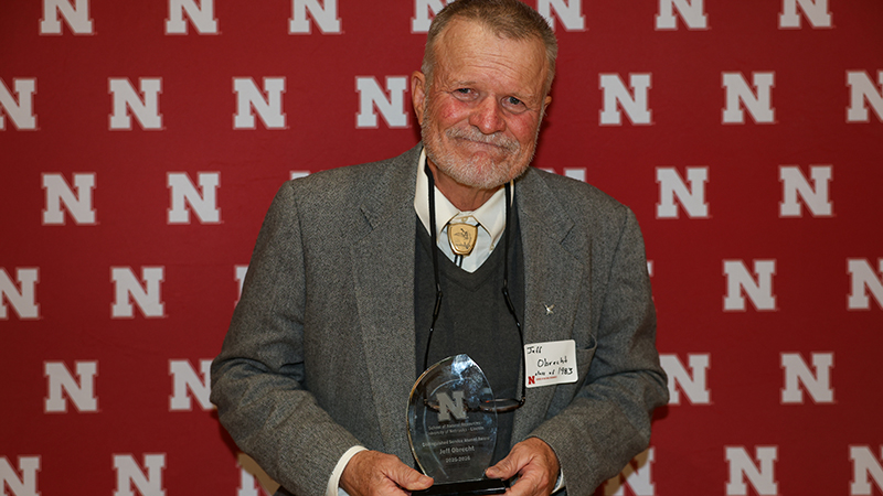 Jeff Obrecht with awards