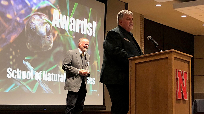 Jeff Obrecht and Larkin Powell at awards