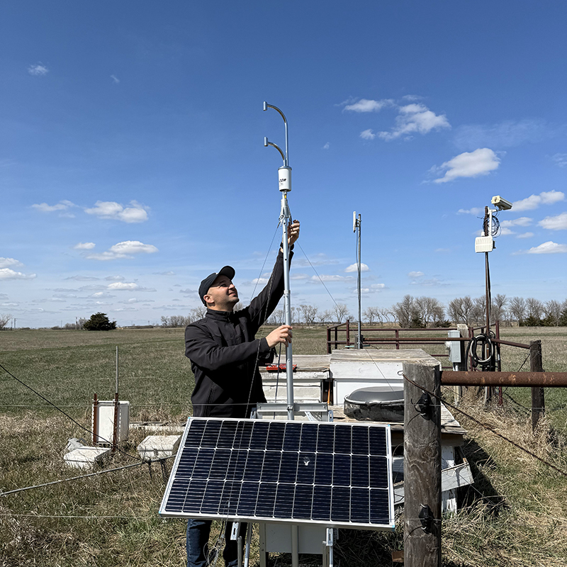 Makki Khorchani with Evapotranspiration sensor