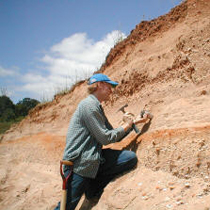 Paul Hanson sampling a Wisconsin River terrace fill for optical dating.