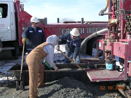 Working with Water Well Contractor to more accurately define aquifer materials and develop optimum well design.