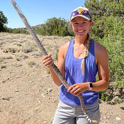 Kate with snake