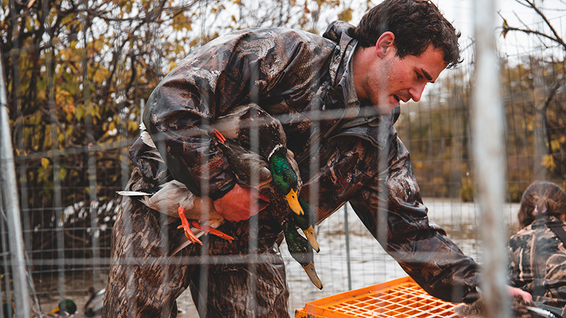 Ethan Dittmer with duck