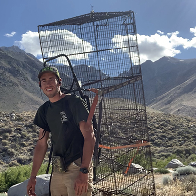 Jake with capture cage