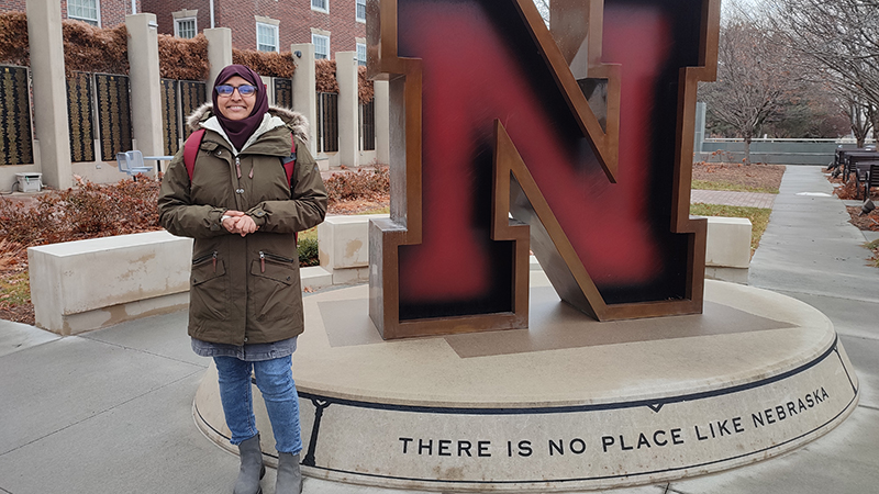 Shetu Akter at the Nebraska N