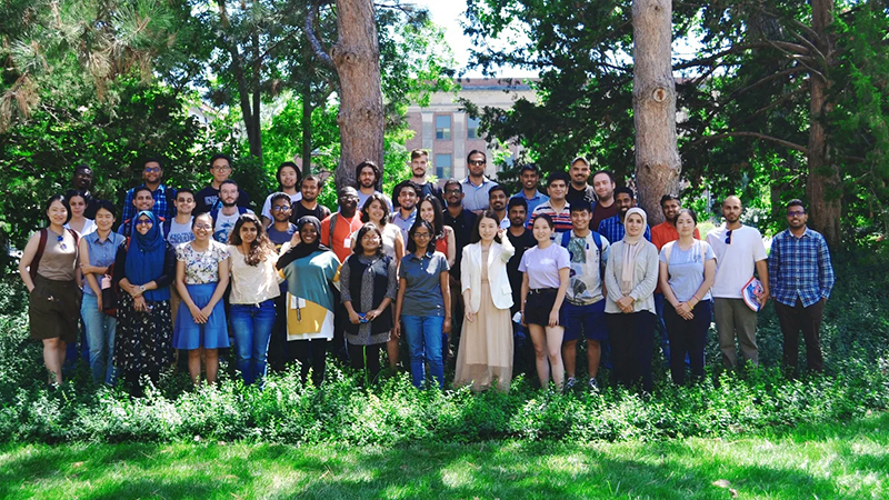 Group photo of ITA training  taken in front of Burnett hall