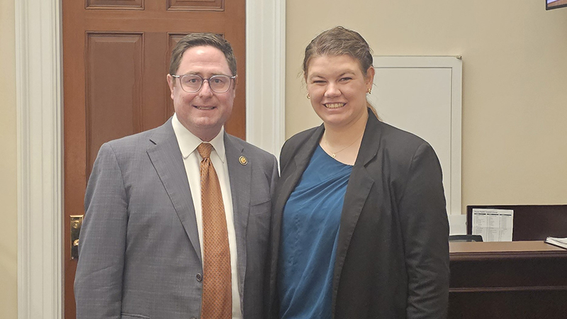 Sara Brock-Contreras and US Representative Mike Flood