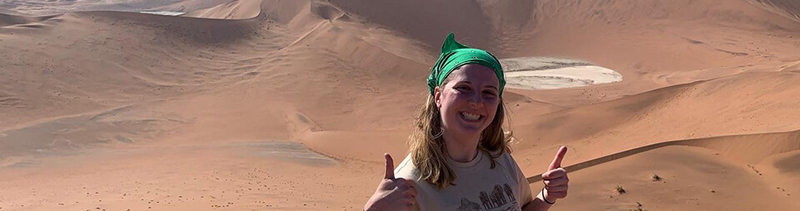 Kaitlyn Richards in Namibia