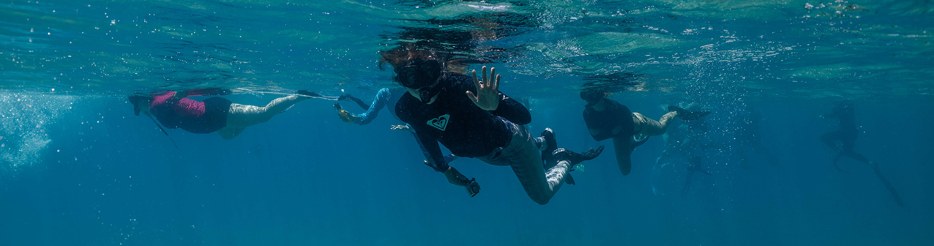 Rene Martin swimming in the Bahamas