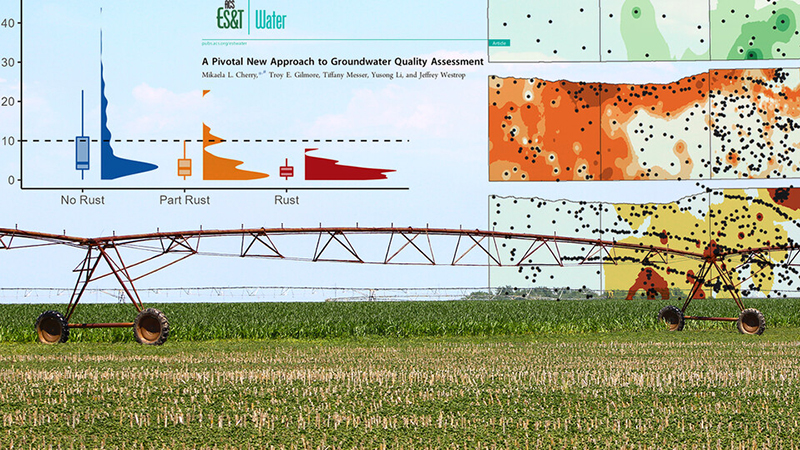 SNR Alumni: Mikaela Cherry - Rust-coated irrigation pipes hint at lack of nitrate in groundwater