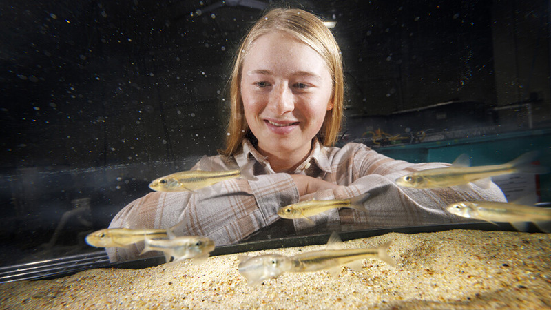 Ella Humphrey and fish