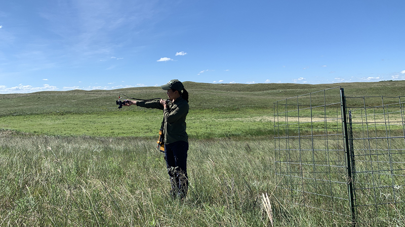 Chan studying resilience of Sandhills vegetation with remote sensing