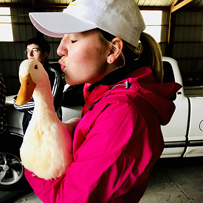Brooke Mott with Duck
