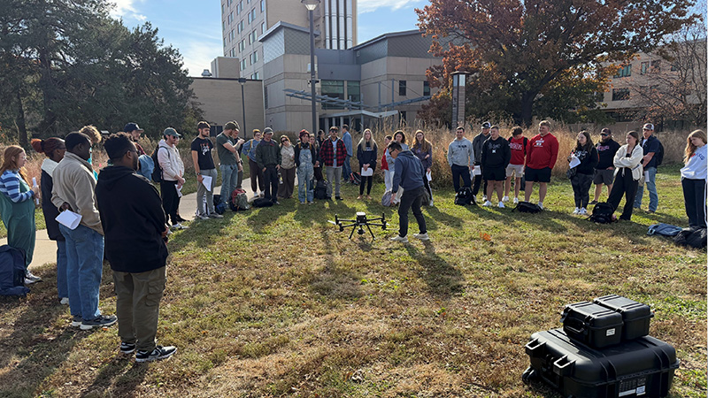 Drones debut in geospatial technology class