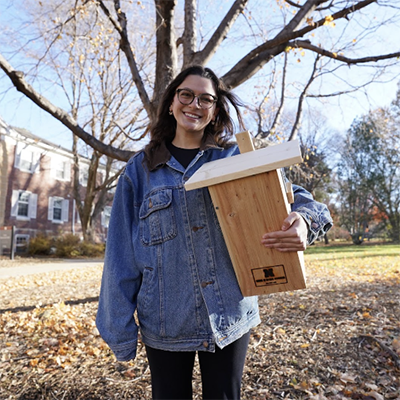 Bella Villanueva with Nest Box