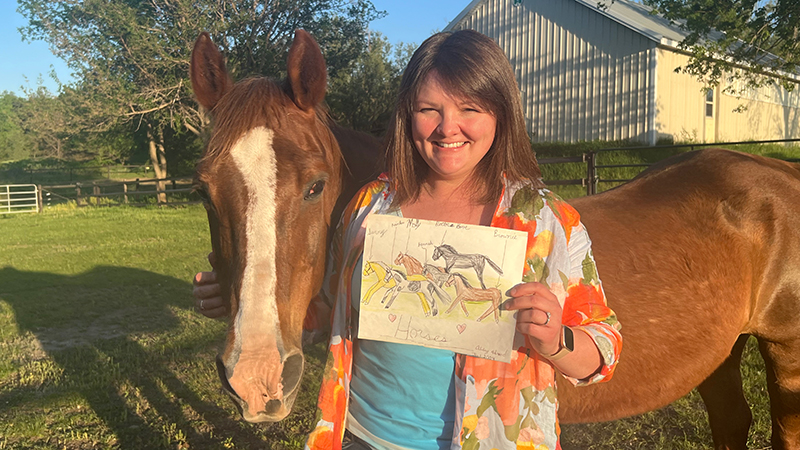 Abbey Snyder with her horse, Molly