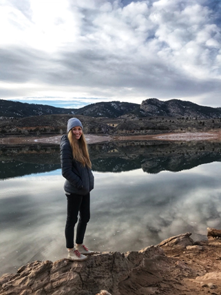 Iris McFarlin by lake