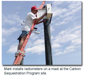 Mark Mesarch install instrumentation for a Remote Sensing experiment