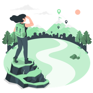 Green colored hike