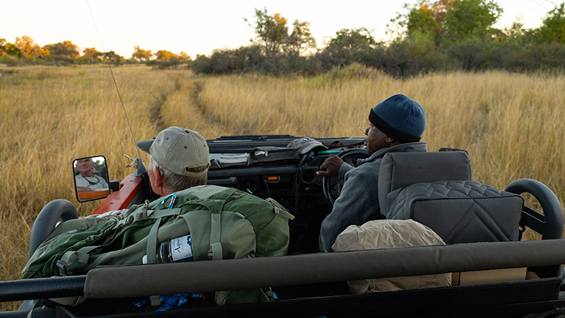 John Carroll and Okwa Sarefo scanning area