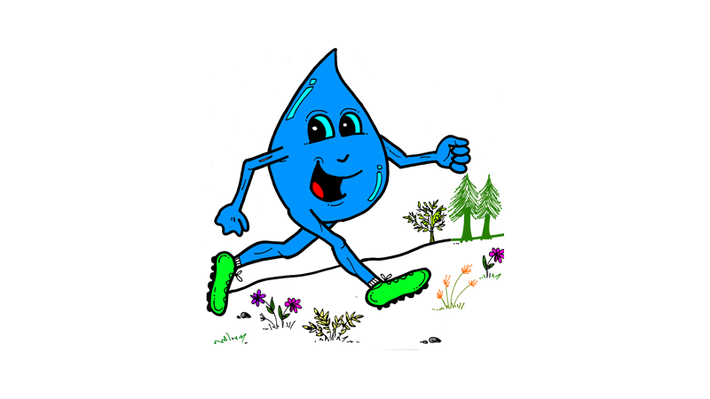 Happy Walking Water Drop