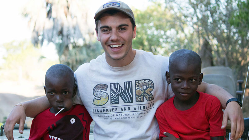 Mike True with Children