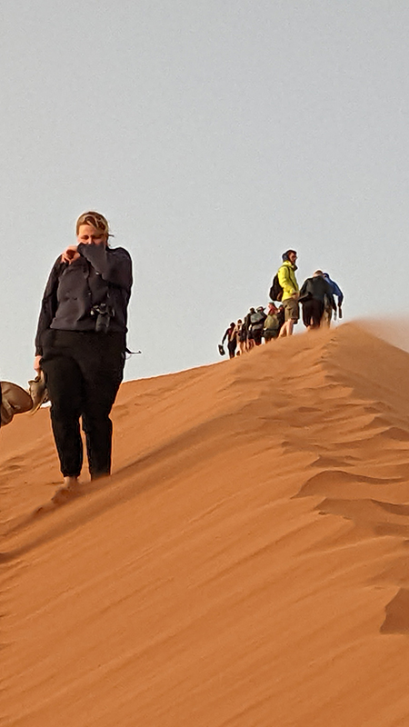 Hiking on the dunes